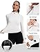 IECCP Womens Workout Tops Long Sleeve Golf Shirt Quarter Half Zip Pullover Athletic Slim Fit Yoga Gym Tops Outdoor Clothing (White,M)