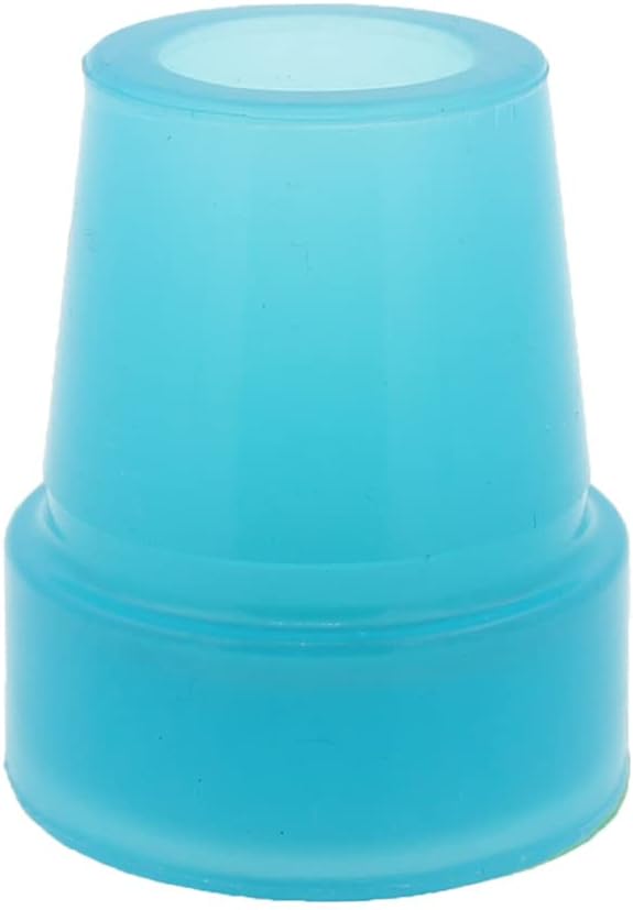 2 Pcs: 3/4" (19mm) Glow in The Dark Rubber Tips Ferrules for Walking Canes - Blue - by Lifeswonderful