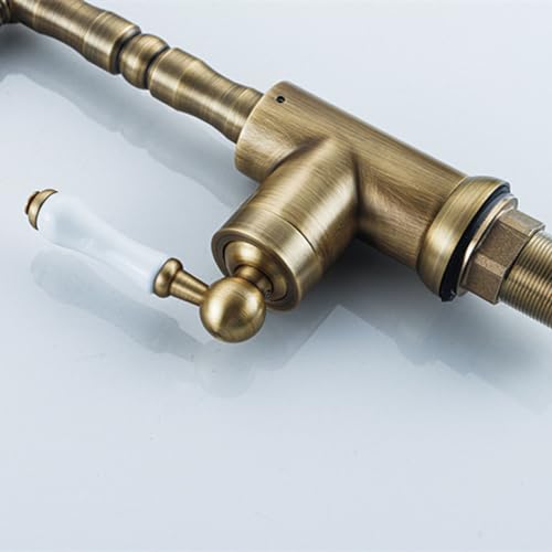 Mitigeur rotatif à 360 degrés double commande eau chaude froide laiton robuste - 6