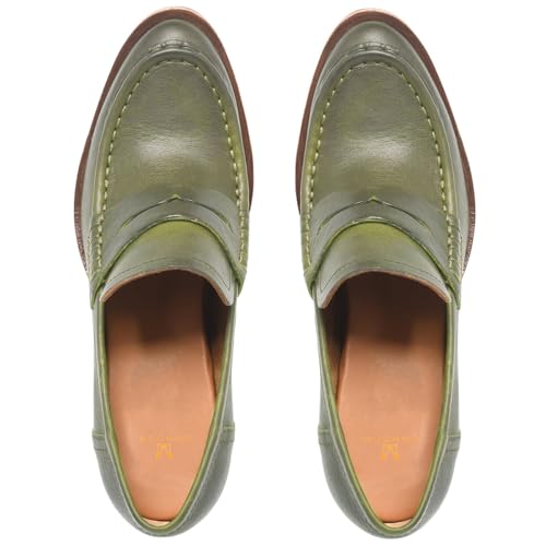 Image of MOOMMO Women Chunky Platform Loafers Pumps Round Closed Toe Slip On Penny Loafers Suede Block High Heels Oxford Shoes Formal Classic Thick Heel Dress Loafer Office Ladies Vintage Comfort 4-11 M US