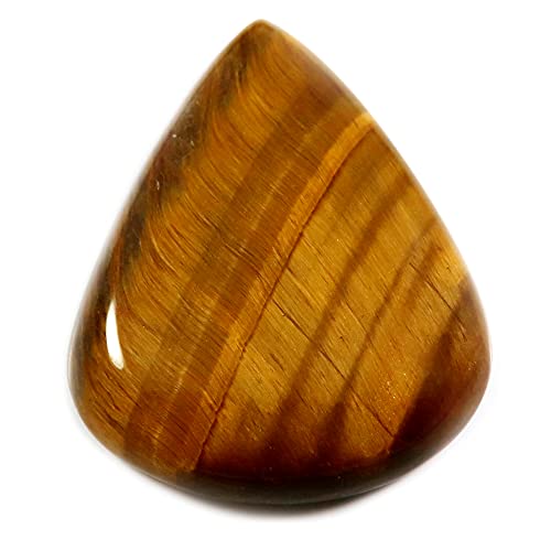 Œil de tigre naturel 61,15 carats, cabochon poire idéal pour lithothérapie