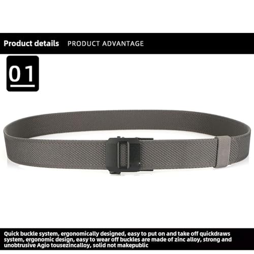 Exteriorm-U Belt, 120CM Nylon Ratchet Tactical Work Belt with Adjustable Release Buckle for Men3