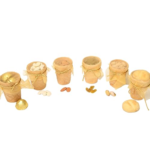 Image of NUTRI MIRACLE Nuts and Chocolate Edible Cups Hamper | Assorted Gourmet Eco Friendly Diwali Gift