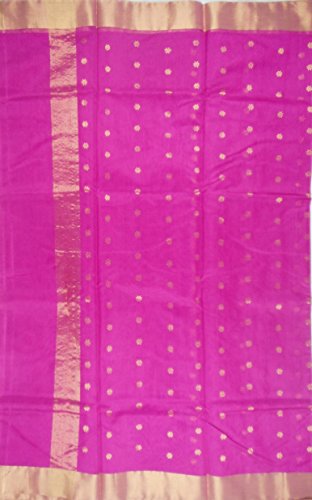 JAGESHWARI BUNAKAR SAHKARI SAMITI purple chanderi silk saree – image 3