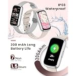 Smartwatch Damen, 1.47" Fitnessuhr Pulsuhr SpO2 Schlafmonitor, 24 Sportmodi Aktivitätstracker, Nachricht WhatsApp Menstruationszyklus Schrittzähler Sportuhr Wasserdicht IP68 Android iOS Silber – Bild 4