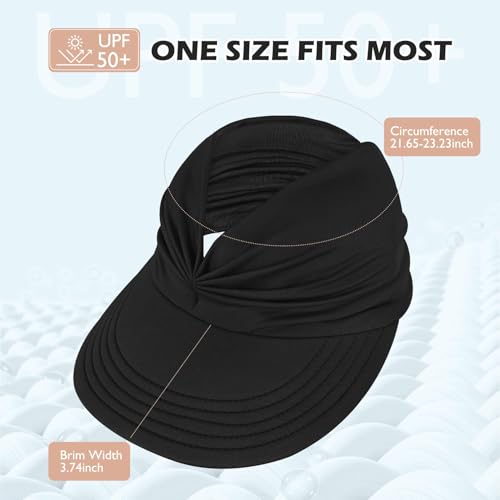Durio Chapéus de sol para mulheres com proteção UV chapéu de sol de aba larga para mulheres chapéu d