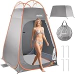 FRUITEAM Pop Up Shower Tent, Portable Privacy Tent Changing Tent 47" L × 47" W × 76" H, Camping Shower Tent with Reinforced Frame, for Beach Toilet, Outdoor Dressing, Hiking Camping