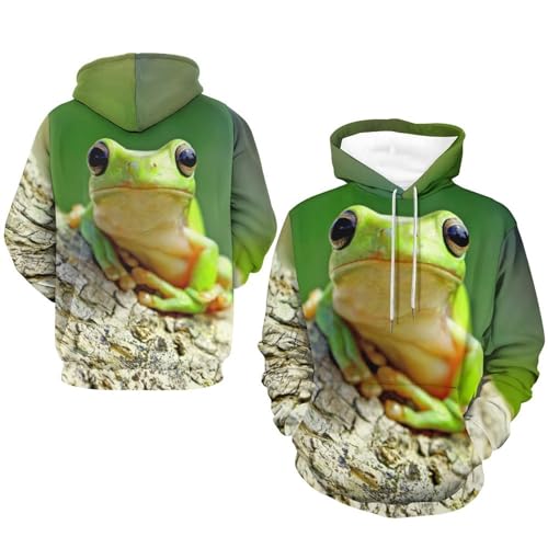 Sweat à capuche grenouille verte UMENG pull unisexe taille S - 7