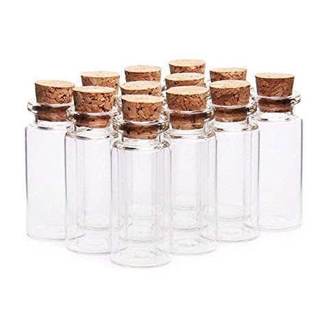 Danmu Art Mini Glass Bottles with Cork Stoppers Cover