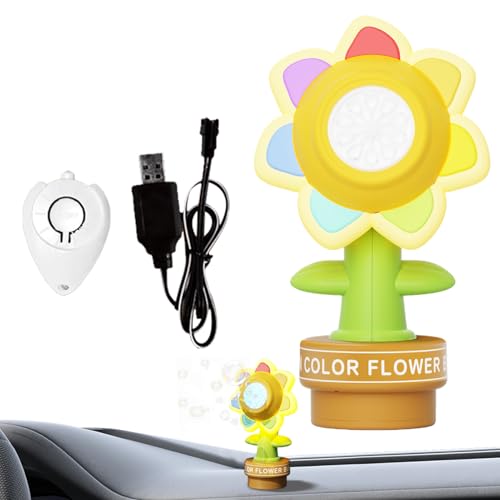 keloppasit Distributeur de Bulles en Forme de Fleur - Ludique Oscillant pour Voiture | Souffleur à Bulles USB Rechargeable avec Télécommande pour Camping Anniversaire Parc Jardin Plage Piscine