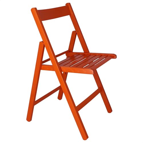 WELL HOME MOBILIARIO & DECORACIÓN - 4 krzesła BAS z drewna bukowego, czerwone wykończenie