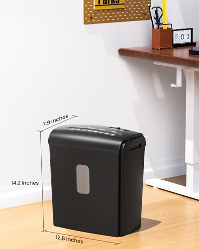 Locksworth 8-Sheet Micro Cut Paper Shredder P-4 High Security for Home Office Use with Handle, Shreds Credit Card/Staple 4 Gallons(Black) AZ1687 の商品画像 6