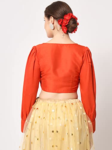 Image of studio rasa Chroma Button Down Shirt Style Blouse Crop Top for Women Girls Casual Party