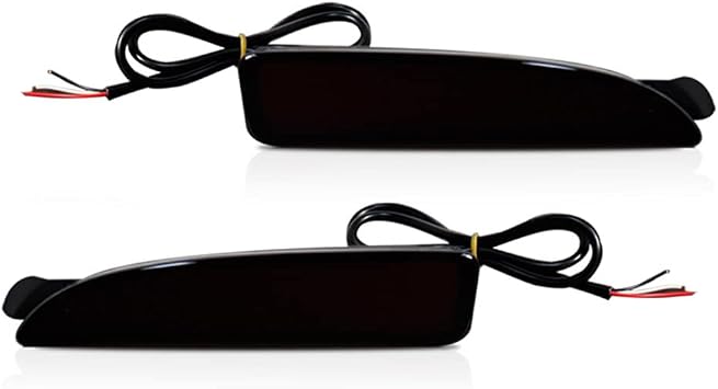 2pcs LED Bumper Reflector Light Tail Brake Rear Fog Lights Sequential Flash Turn Signal Lights for Toyota Yaris
