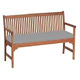 Gr8 Garden Patio Bench Pad Outdoor Waterproof Water Resistant Fabric 2 Seater Furniture Swing Seat Hammock Thick Pillow Cushion[Grey]