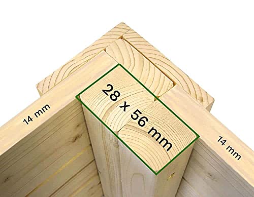 Carlsson Gartenhaus Holz und Gerätehaus Design Cube | Hochstabile Massive Elementbauweise | Mit Flachdach… – Bild 6