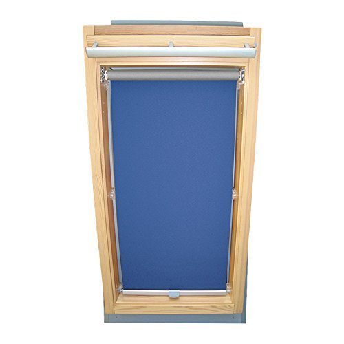 Hochwertiges Abdunkelungsrollo Rollo Thermo blau für Velux DG/RG-EP VL,VG,VX 043 ALU // Verdunkelungsrollo/Verdunkelungs-Rollo/Fensterrollo