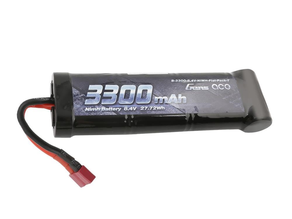 Gens Ace 3300 Mah 8.4 V 7-Cell Nimh Flat Battery With T-Connector