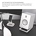 Kanto S6W Tilted Desktop Speaker Stands for Large Bookshelf Speakers & Full-Size 5”-7” Studio Monitors | Supports 20 lbs | Damping Foam Padding | ¼”-20 Mounting | Pair | White