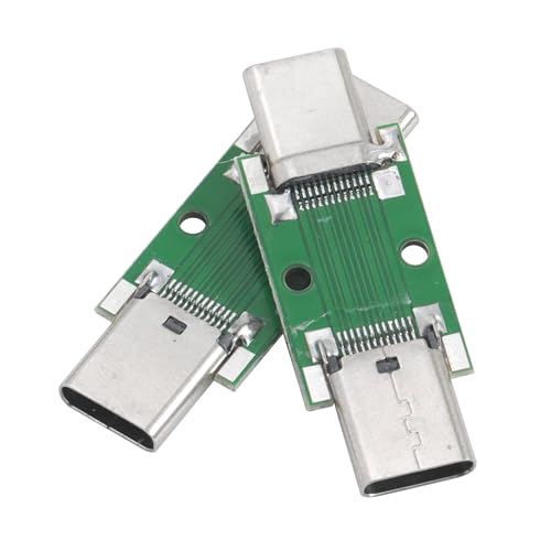 2 piezas Conector USB Tipo C macho a hembra para pruebas PCB miniatura 3