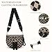 JQWYGB Bum Bag Checkered Crossbody Bags for Women Nylon Double Pockets Checkerboard Fanny Pack Fashion Sling Bag