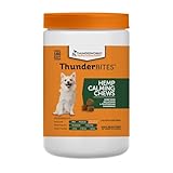 ThunderWunders Hemp Dog Calming Chews | Vet Recommended for Situational Anxiety | Fireworks, Thunderstorms, Travel & More | Made with Hemp Seed, Thiamine, L-Tryptophan, Melatonin & Ginger (180 Count)