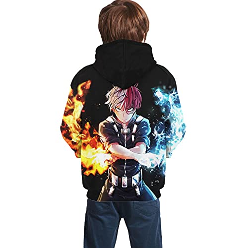 Teenagers' Lightweight Hoodie, Anime Youth Pullover Soft Sweatshirt Manga Kids Hooded Long Sleeve For Boys And Girls(7-20) M Red #TOP4