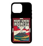 Mount Semeru Indonesia Flag Volcano Eruption Retro Art Case for iPhone 16 Pro Max