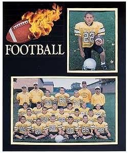 Football Player/Team 7x5/3½x5 MEMORY MATES cardstock double photo frame sold in 10's - 5x7