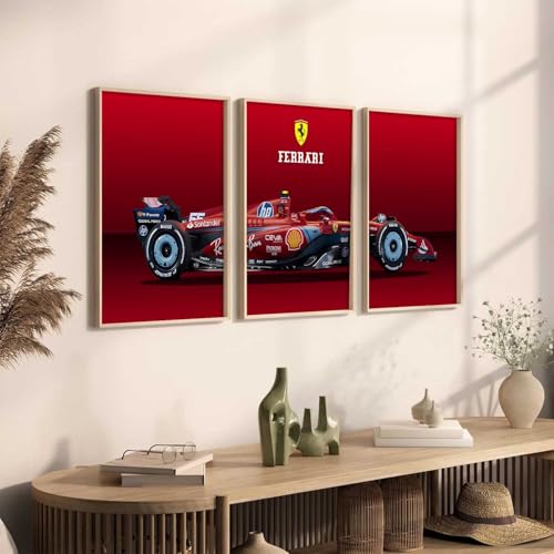 Image of kotart Big Sports Car Framed Posters Gift Items for Boys Room Wall Decoration Bedroom Living Room Office Studio Decor | Car Poster Frame for Wall Decor Set Of 3 Size (10 X 13 inch)