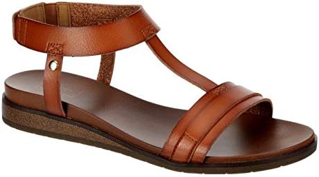 Lauren Blakwell Olivia - Women's Casual Comfort Slip-On Flat Slide Sandal Camel, Size 8.0 Medium Width