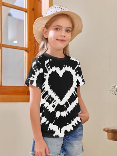 Image of Girls Short Sleeve T Shirts Kids Summer Tops Crewneck Tees 5-14 Years
