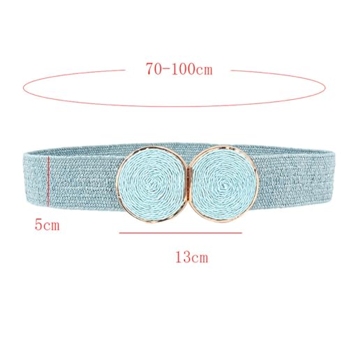 Stylish And Versatile Buckle Waist Belt For Women Decorative Dress Double-Button Elastic Fashion Belts For Ladies4