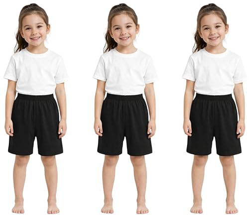 Image of Mahi Fashion Cotton Girls Shorts Summer Wear Black Pack of 3 for Girls