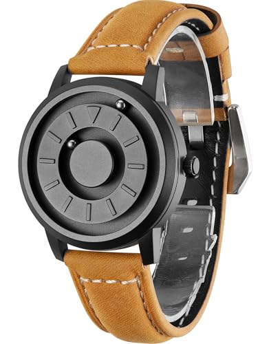 EUTOUR Reloj Magnetico Hombre Cuarzo Sin Vidrio Rodamiento de Bolas Relojes de Pulsera...