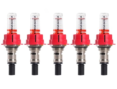 YUETTYY Lot de 1/5/10 débitmètres de collecteur de chauffage au sol, régulateur de débit visuel G1/2 G3/8 pour systèmes de chauffage au sol, régulateur de débitmètre optimisant la distribution de la