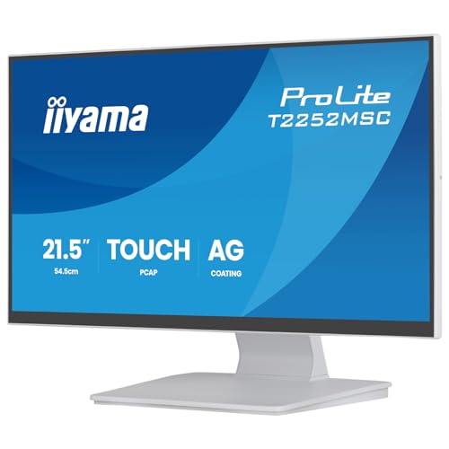 Ecran IIYAMA 21 5 Tactile PCAP 10 pts 1920x1080 dalle IPS ultra mince HDMI DisplayPort Haut parleurs 2xUSB 250cdm² 1000:1 5ms VESA 100x100 - vue 3