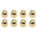 SPYMINNPOO 8Pcs 1:12 Scale Miniature Round Head Knobs, Metal Dollhouse Door Handle Knobs Furniture Knobs Accessories (Gold)