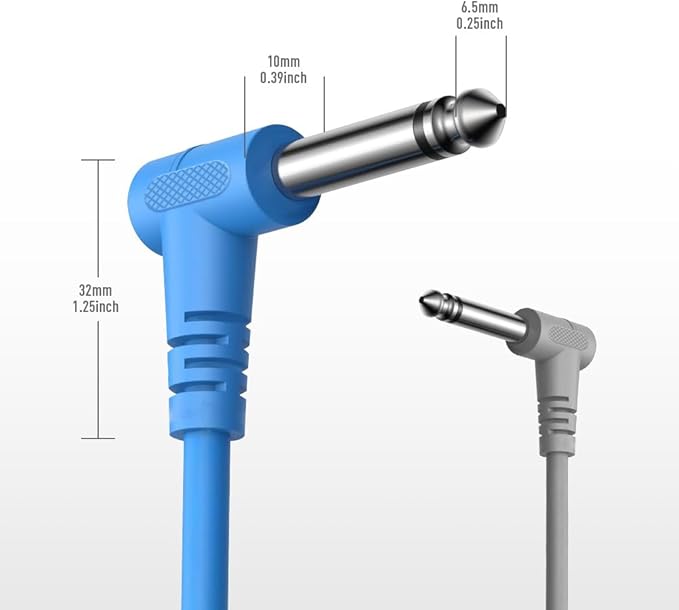 SONICAKE 6 Inch Guitar Patch Cable Guitar Effect Pedal Cables (6 Pack Color)
