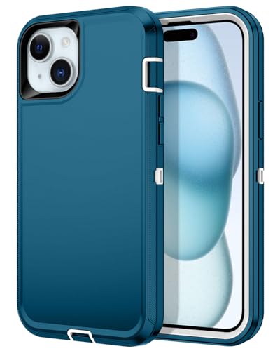 I-HONVA Capa para iPhone 15 Plus à prova de choque à prova de poeira/queda, 3 camadas, proteção tota