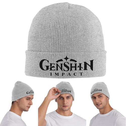 Electro Gaming Genshin Cálido Gorra de Punto Invierno Gorra de Punto Skullies Gorros de Hip Hop para Unisex
