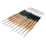 docooler 10Pcs 2g Fishing Floats Bobbers Paulownia Wood Fishing Tackle Tools