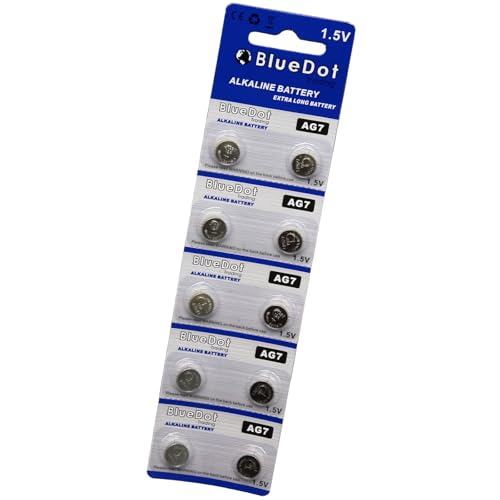 BlueDot Trading AG7 Batteries for Watches, Calculators, Blood Pressure Monitors, Glucose Meters, Hearing Aids, and Many Other Electronic Products, 10 Count