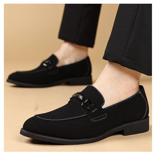 Men's Velvet Suede Flats Slip On Dress Loafers Casual Driving Shoes Lightweight Soft Classic Penny Moccasins Loafer Design for Wedding Party Prom Homecoming Formal Office Driving4