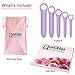 QoQiu 5-Pack Silicone Dilators for Pelvic Floor for Women with Fine Scales, Pelvic Wand Massager，Pelvic Floor Muscle Trainer, Pelvic Floor Strengthening Device with Storage Bag, Purple
