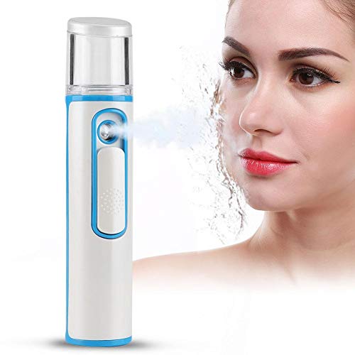 Preisvergleich Produktbild Gesichtszerstäuber, Nano-Spray-Wasserzähler, Handzerstäuber Ionic Face Spray Mister Face Steamer für tiefe Feuchtigkeitscreme, Facial Spa und Hautpflege USB-wiederaufladbarer Verdampfer(Weiß)