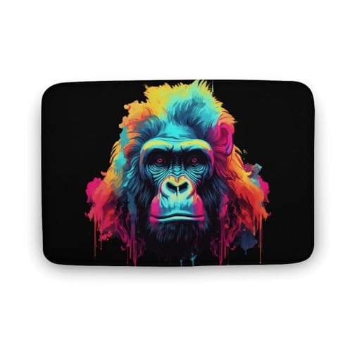 Gorilla Coral Velvet Rugs Non-Slip Bathroom Rugs Soft Kitchen Rug Floor Carpet for Home Decor 19.7