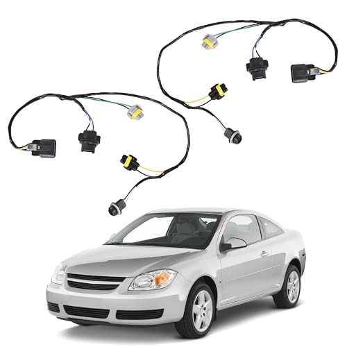 2pcs Headlight Wiring Harness Assembly with Headlamp Socket & Connector