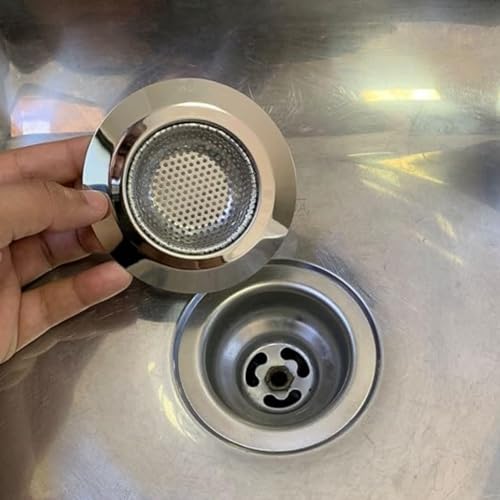 Kit 2 Ralos de Pia 9cm Inox Premium Para Cozinha e Banheiro Não Enferruja Borda Revestida Previne En