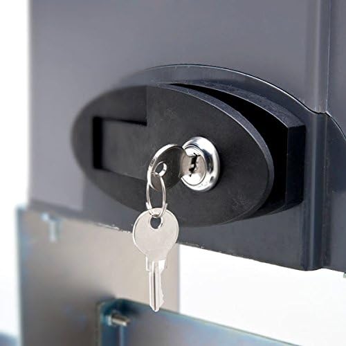 Biltek Automatic Sliding Gate Opener Hardware with 2x Wireless Remotes for Sliding Gates Up to 40ft long and 1400lbs - Driveway Security Gate Door Motor Chain Driven Operator Kit